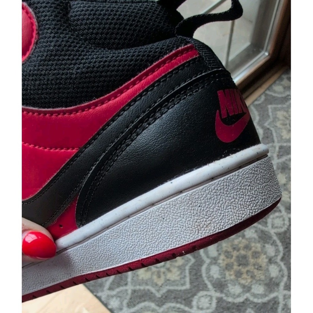 Size 4Y - Nike Court Borough 2 Mid. Red Black White Yr 2023 CD7782-602 GUC - Picture 8 of 9